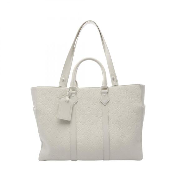 Louis Vuitton Sac Plat Tote Bag Taurillon Leather White - Picture 1 of 7